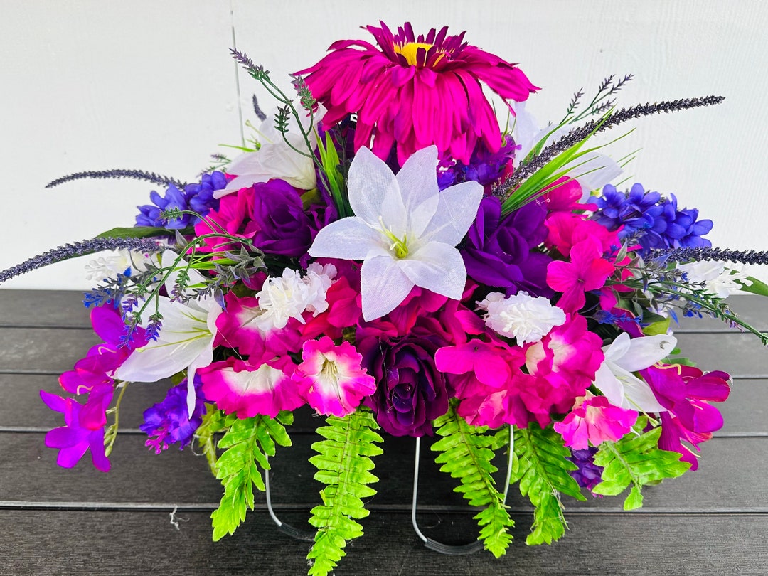 Headstone Topper for Cemetery Flowers for Fall Cemetery Decor Etsy