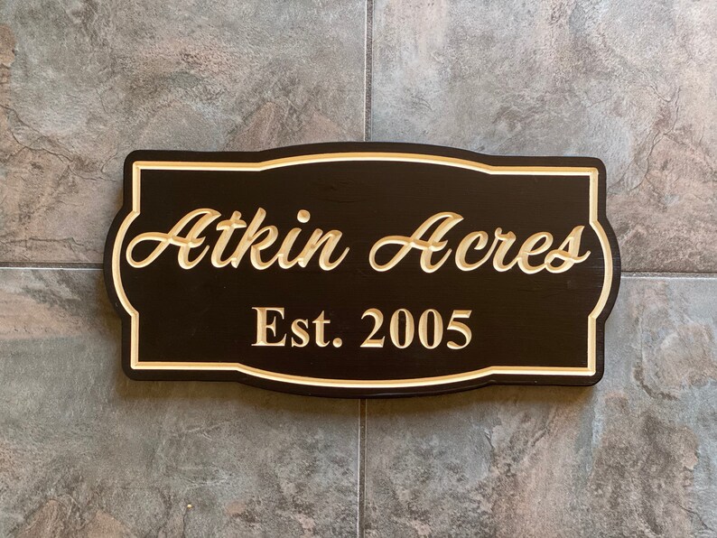 Street Address Sign Carved Wood Address Sign Painted Wood Etsy