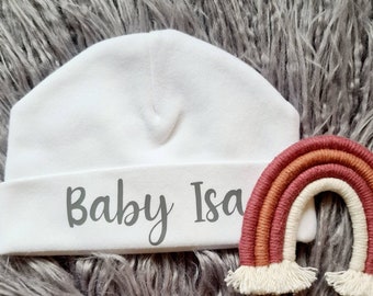 Personalised Baby Hat | Baby Shower Gift | Newborn Baby Gift | Custom Baby Hat | Baby Cotton Hat | Newborn Hospital Hat