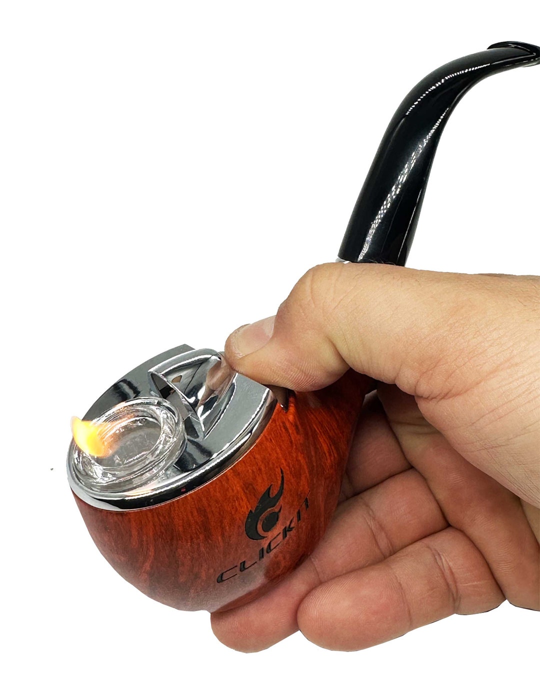 Tobacco Pipewith Lighter Built In Etsy