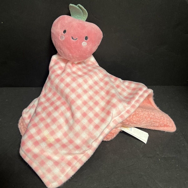 Preowned Carters Just One You Pink Strawberry Baby Blanket Plush Lovey 68289 Target