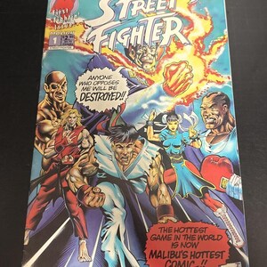 Preowned Capcom Street Fighter Issue #1 Comic Malibu Comics First Fightin’ Edition 1992