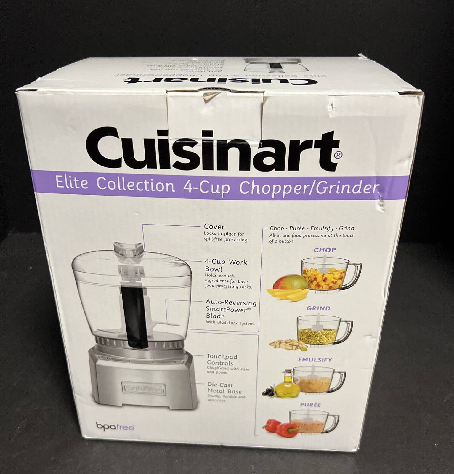 Cuisinart CH-4DC Elite Collection 4 Cup Chopper Grinder Die Cast BPA Free  New