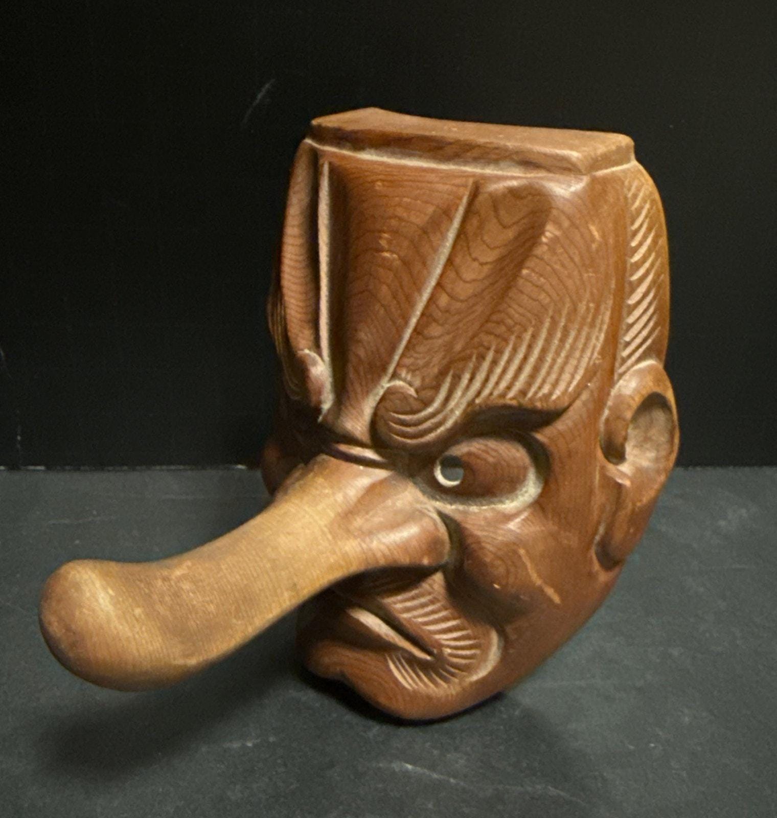 Wooden Tengu Mask - Etsy
