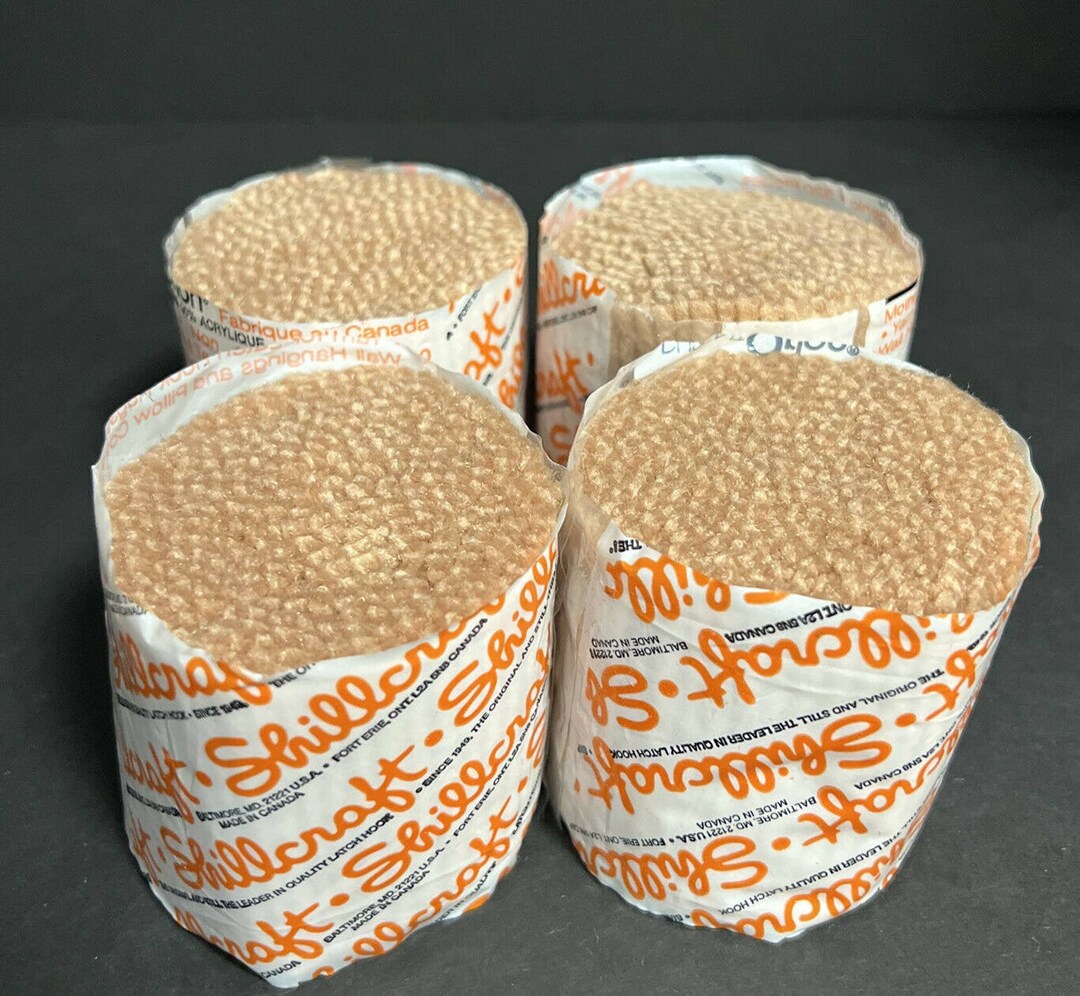 Shillcraft Latch Hook Rug Yarn Lot of 4 100 Virgin Wool Dye Etsy