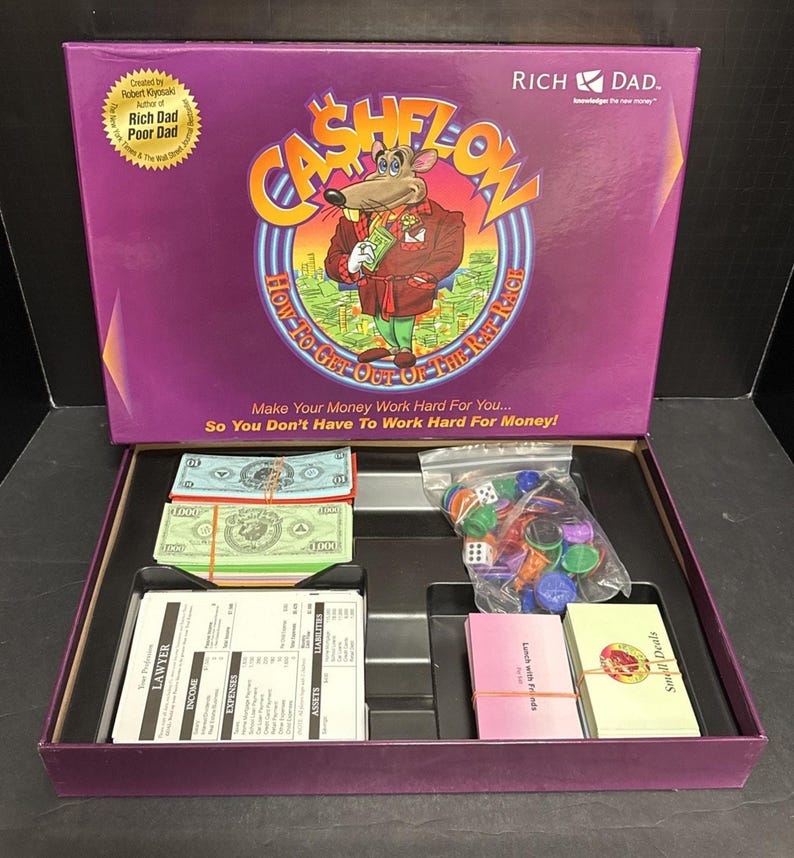 Preowned Cashflow Board Game Robert Kiyosaki Rich Dad Poor Dad Wealth Finance Complete image 2