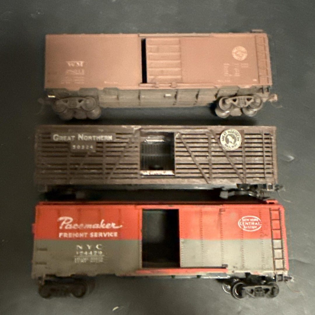Ho Scale Pacemaker Preowned Lot of 3 HO Scale Box Freight Cars Pacemaker Great Northern ...
