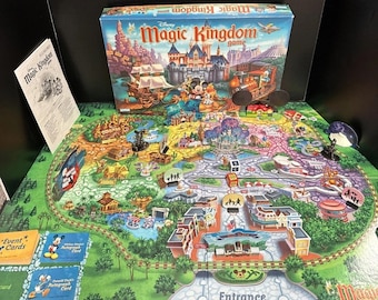 Preowned Disney Magic Kingdom Board Game Parker Brothers 99% Complete Mickey Donald 3D READ DESCRIPTION