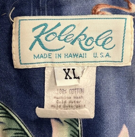 Kolekole Hawaiian Aloha XL Shirt Flamingo Tropica… - image 6