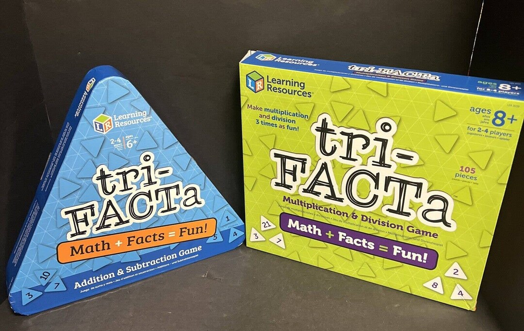 Preowned Tri-facta Math Game Lot of 2 Learning Resources Add - Etsy