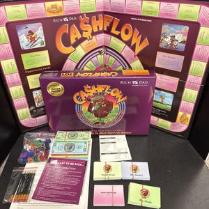 Preowned Cashflow Board Game Robert Kiyosaki Rich Dad Poor Dad Wealth Finance Complete image 1