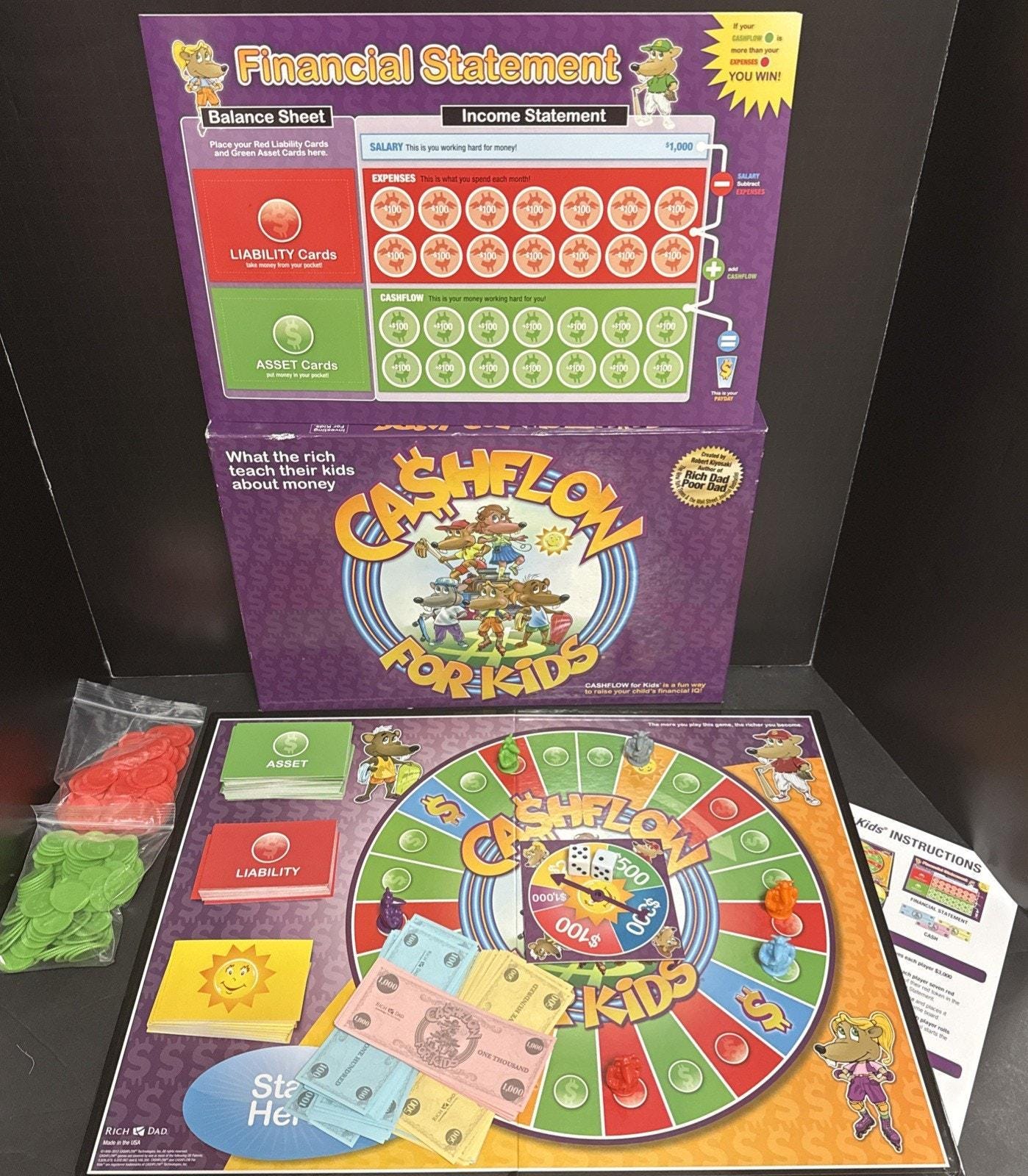 Preowned Rich Dad Cashflow for Kids Educational Board Game Finance
