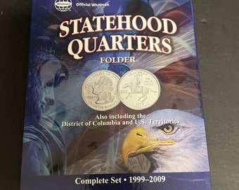 Whitman Official Statehood Quarter Coin Folder 56 Ports Color Album New Unused