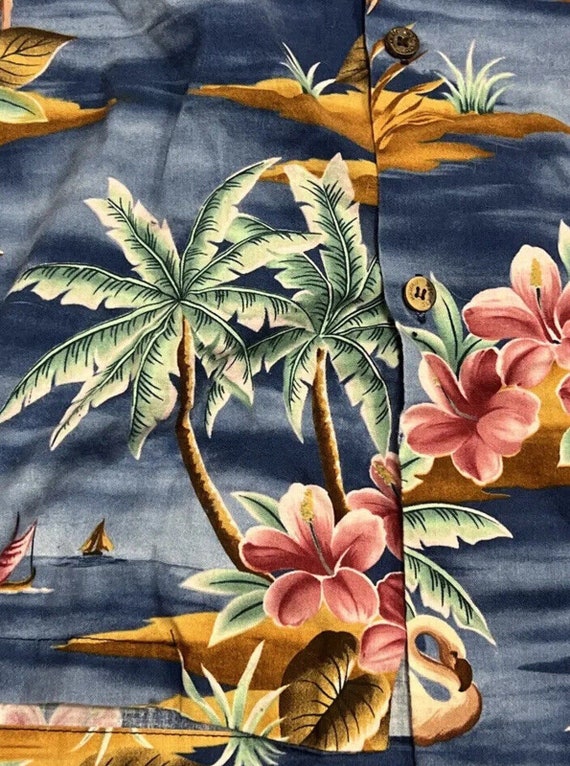 Kolekole Hawaiian Aloha XL Shirt Flamingo Tropica… - image 3