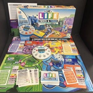 The Game of Life Twists & Turns Milton Bradley Board Game 99% 