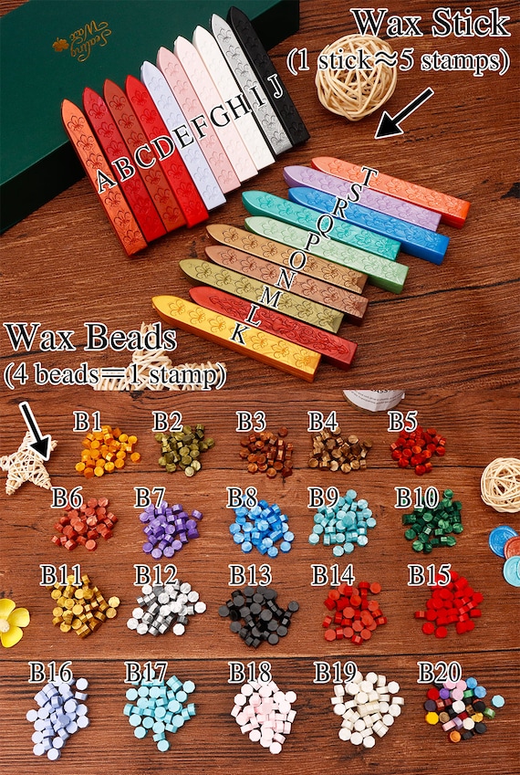 Red Wax For Letters Stamp Seals Sealing Wax Kit With Wax Seal Beads Wax  Seal Warmer Wax Spoon And C