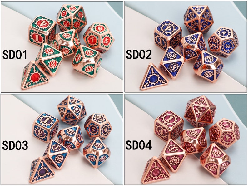 Mechanical Dnd Dice / Gear Dnd Dice / Metal Dice Set / Dnd Etsy