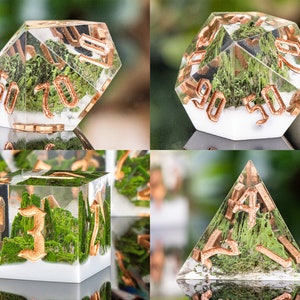 Mountain Forest Dice, Handmade Resin Dice Sharp Edge, DnD Dice Set, Polyhedral Dice, RPG Dice, Dungeons and Dragons, DnD Gifts