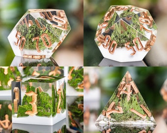 Mountain Forest Dice, Handmade Resin Dice Sharp Edge, DnD Dice Set, Polyhedral Dice, RPG Dice, Dungeons and Dragons, DnD Gifts