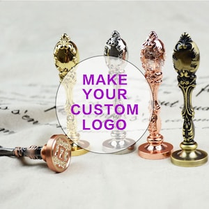 Make your custom logo, wax seal stamp, personalized wedding invitation wax stamp kit, wax sealing, melting stove spoon, gift box set