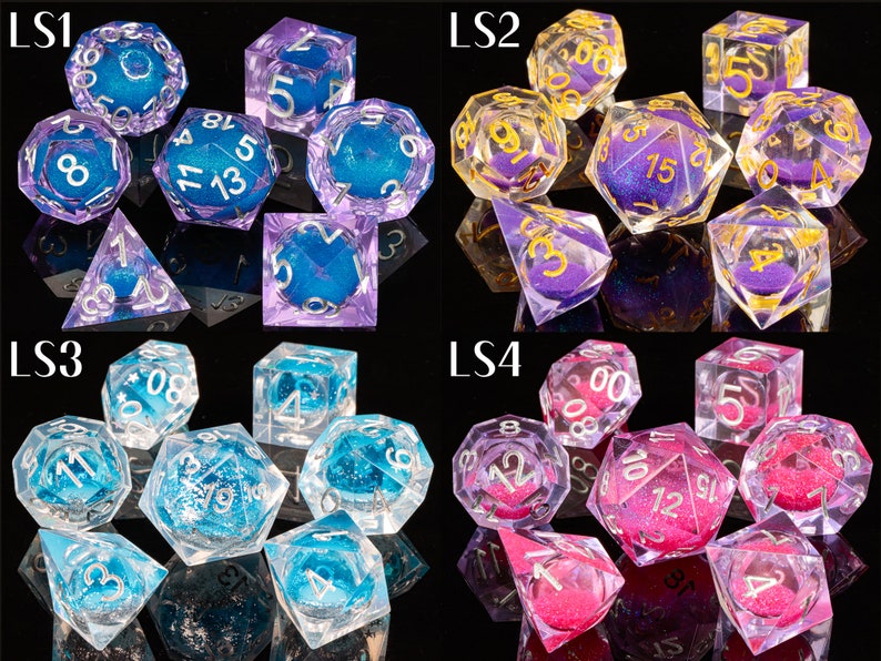 Pink Liquid Core Dice Liquid Core D20 D6 Dnd Dice Set Etsy Finland
