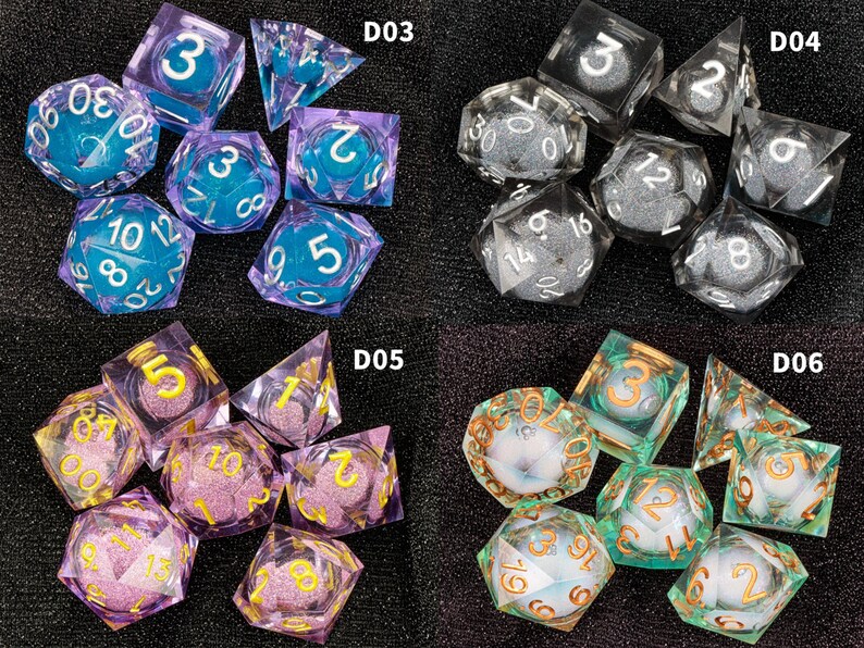 Dnd Liquid Core Dice Galaxy Dice Resin Dice Dnd Liquid Core Etsy
