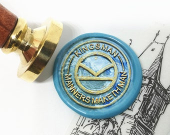 KINGSMAN Wax seal stamp custom wax stamp / Manners Maketh Man sealing wax stamp / wax seal kit / wax stamp seal kit / wax stamp set