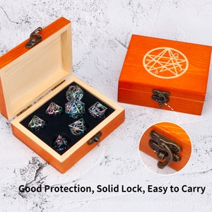 Colorful DnD Dice / Polyhedral dice / D20 D12 D10 D8 D6 D4 / Solid Metal Dice / Dungeons and Dragons / RPG Dice, D&D / Christmas Gifts image 9