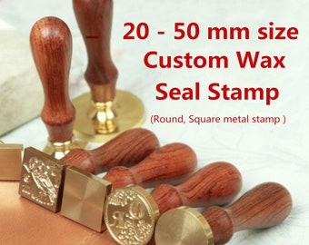 Wax Seal Stamp 20 - 50 mm Custom wax stamp personalized wedding sealing wax custom wax seal stamp kit