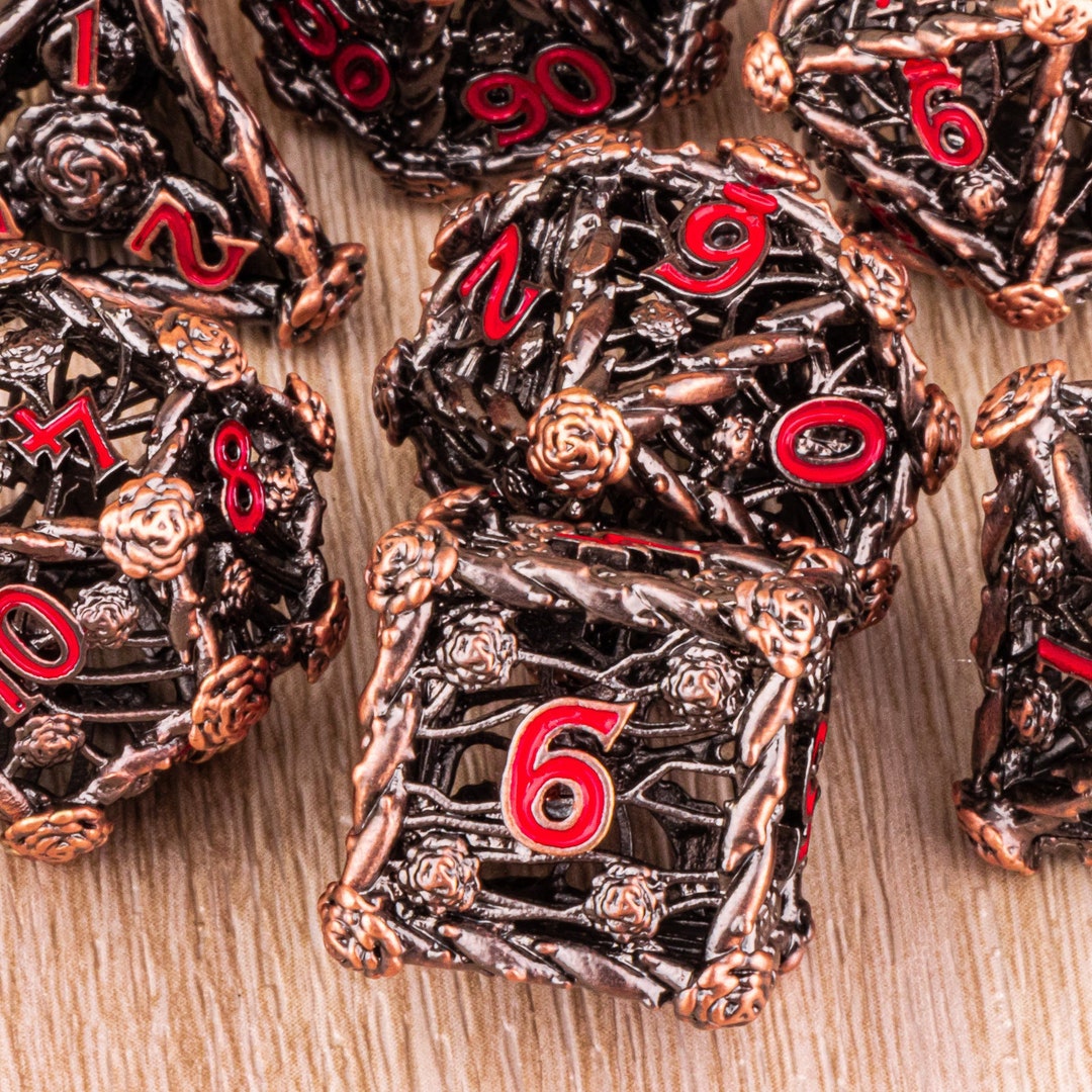Roses and Thorns Dnd Dice Set Hollow Dice for Role Playing Etsy