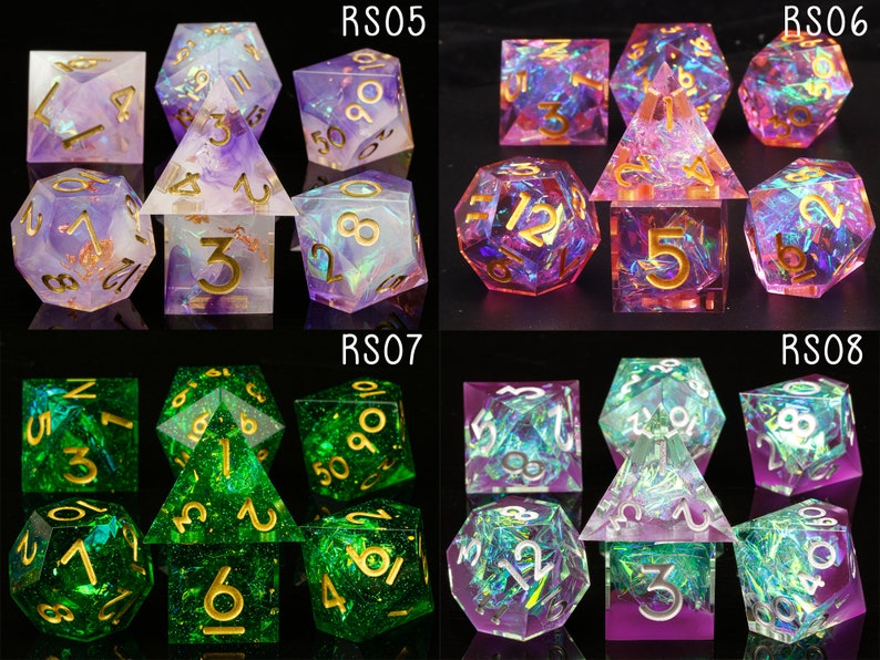 Leaves and Flowers Dice Dnd Resin Dice Set Polyhedral Dice Etsy Australia