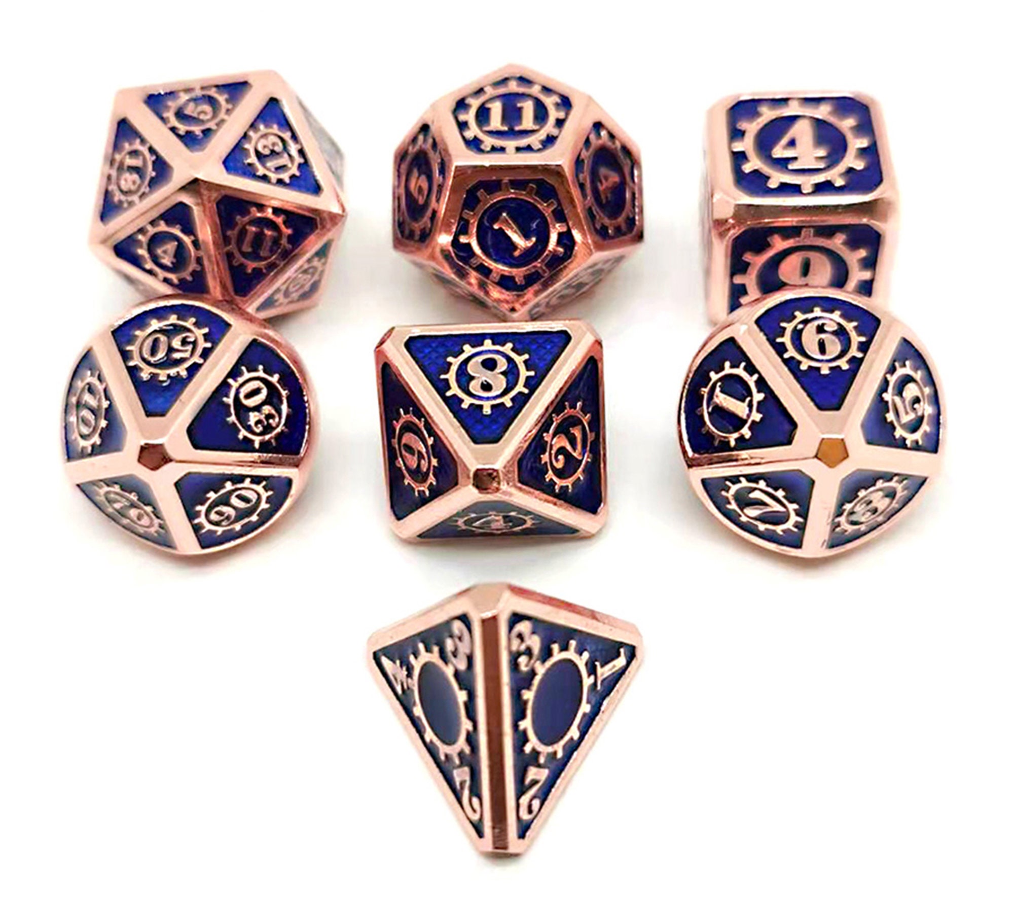 Mechanical Dnd Dice Setpolyhedral Dice Set / Gear Dungeons Etsy