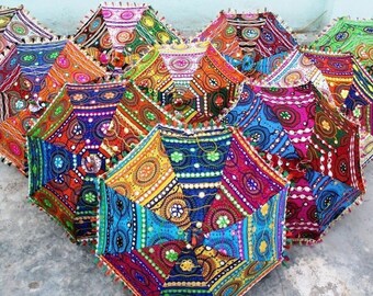 Beautiful Embroidery Parasols Wholesale Lot Wedding Umbrellas Sun Protection Parasols  for Party Decoration- Free & Fast 3 days shipping