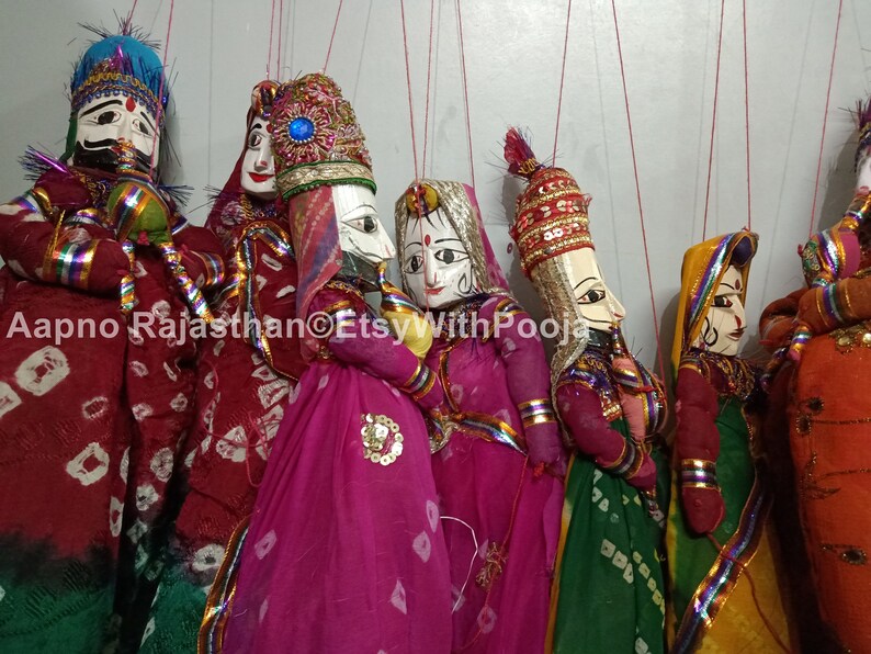Rajasthani Famous Handmade Puppets katputli Puppet Pair Home Etsy