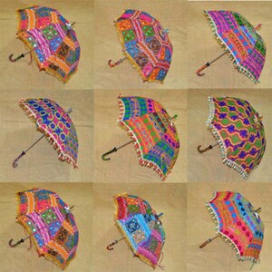 Beautiful Embroidery Parasols Wholesale Lot Wedding Umbrellas Sun Protection Parasols for Party Decoration Free & Fast 3 days shipping image 8