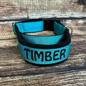 Custom 1.5&quot; Fleece lined Handle Collar / Flyball Collar