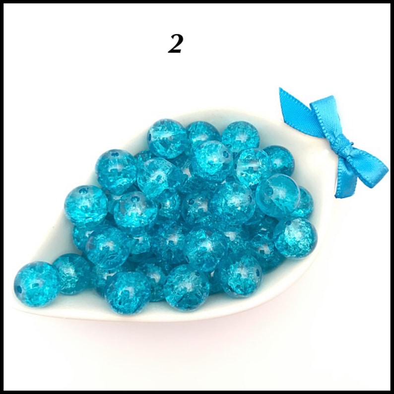 Crackle glass beads TWO sizes 4mm and 10mm 1C