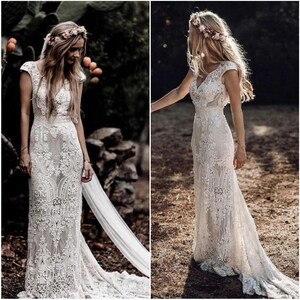 Country vintage wedding dresses clearance