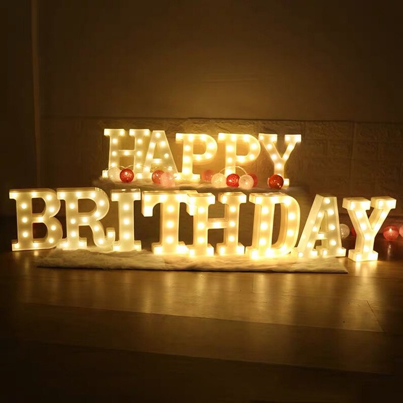 3D Luminous Letter Light Box Night LED Light / Creative Etsy