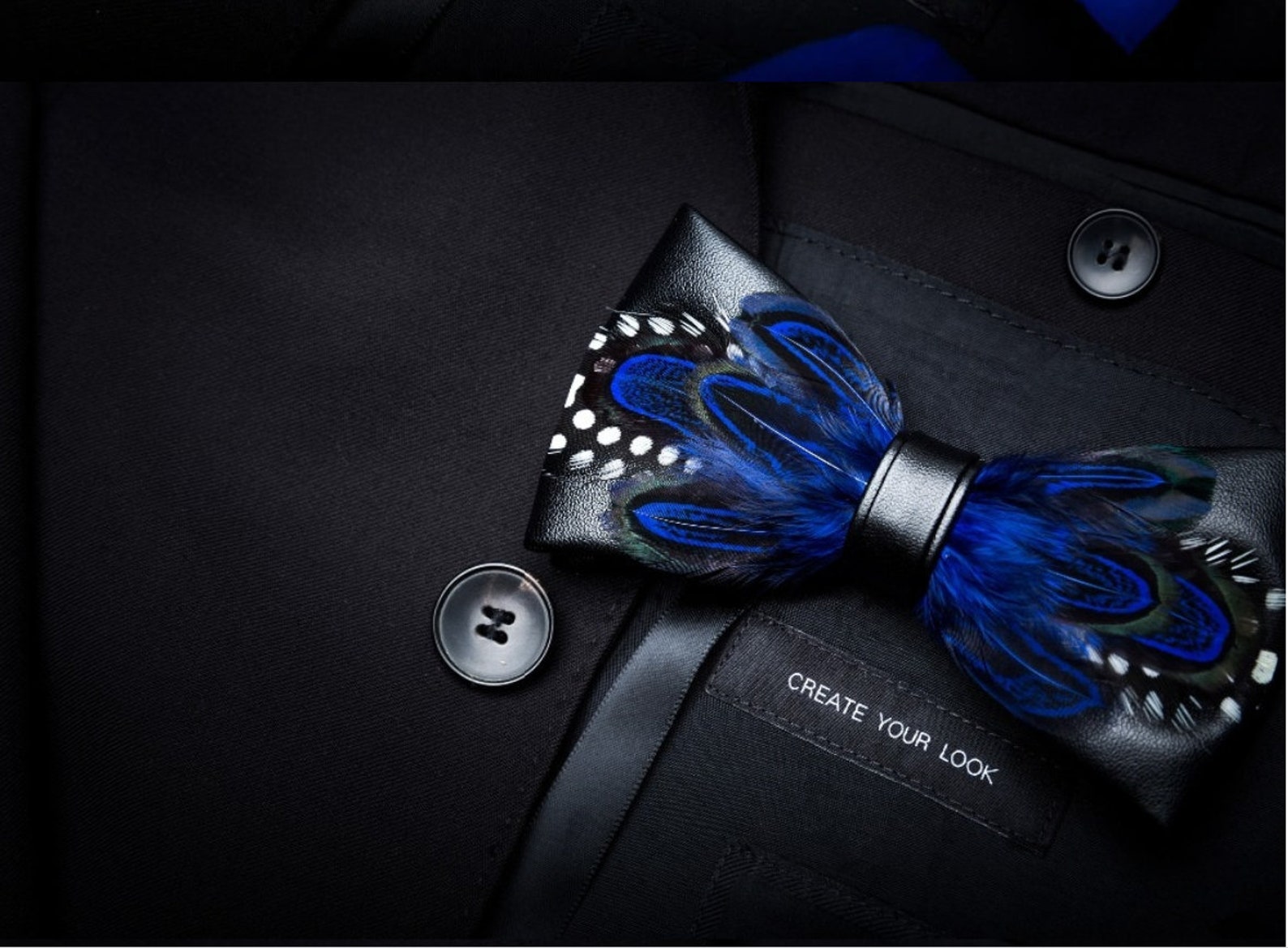 mens feather bow tie