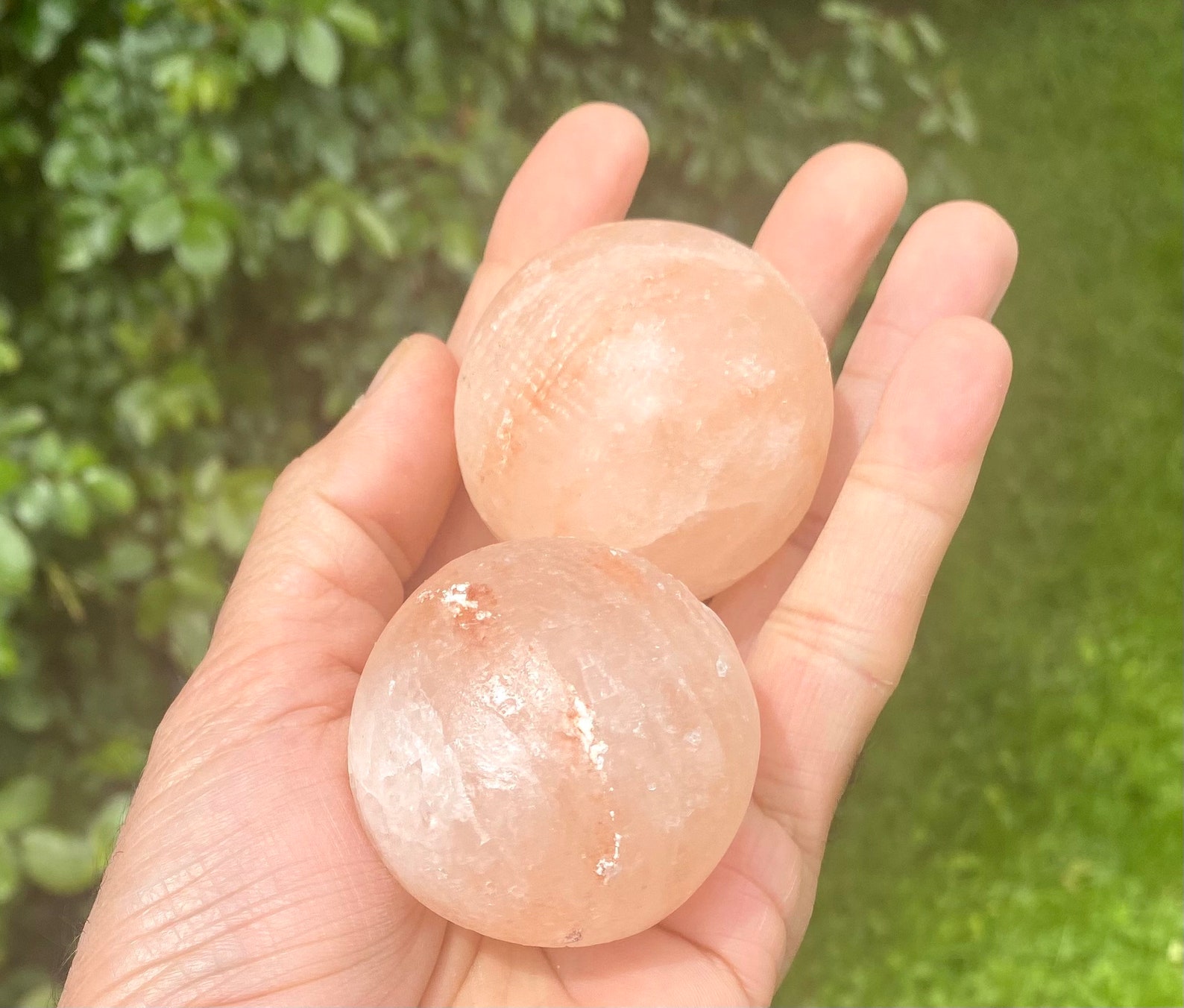 Himalayan Salt Massage Stone Ball Shape/pair/2 In Etsy Australia