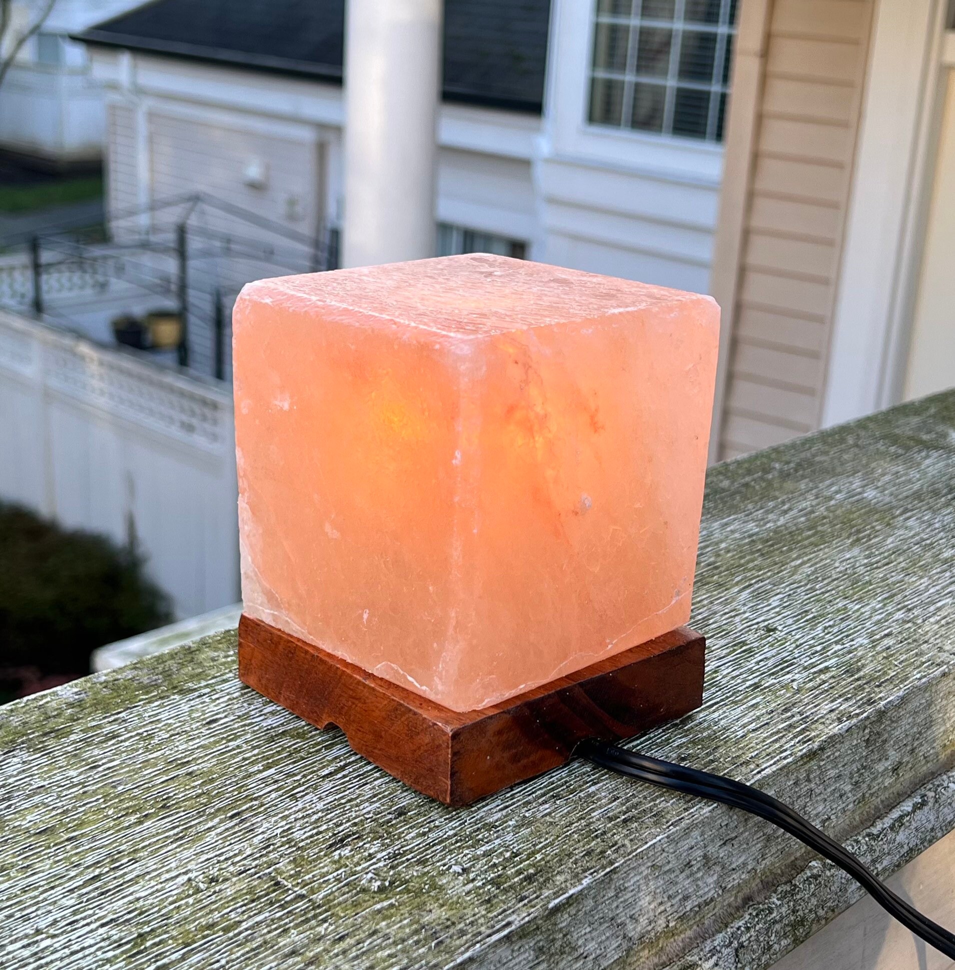 Himayan Salt Lamp Square Shape/better Sleep/ionize Air Etsy