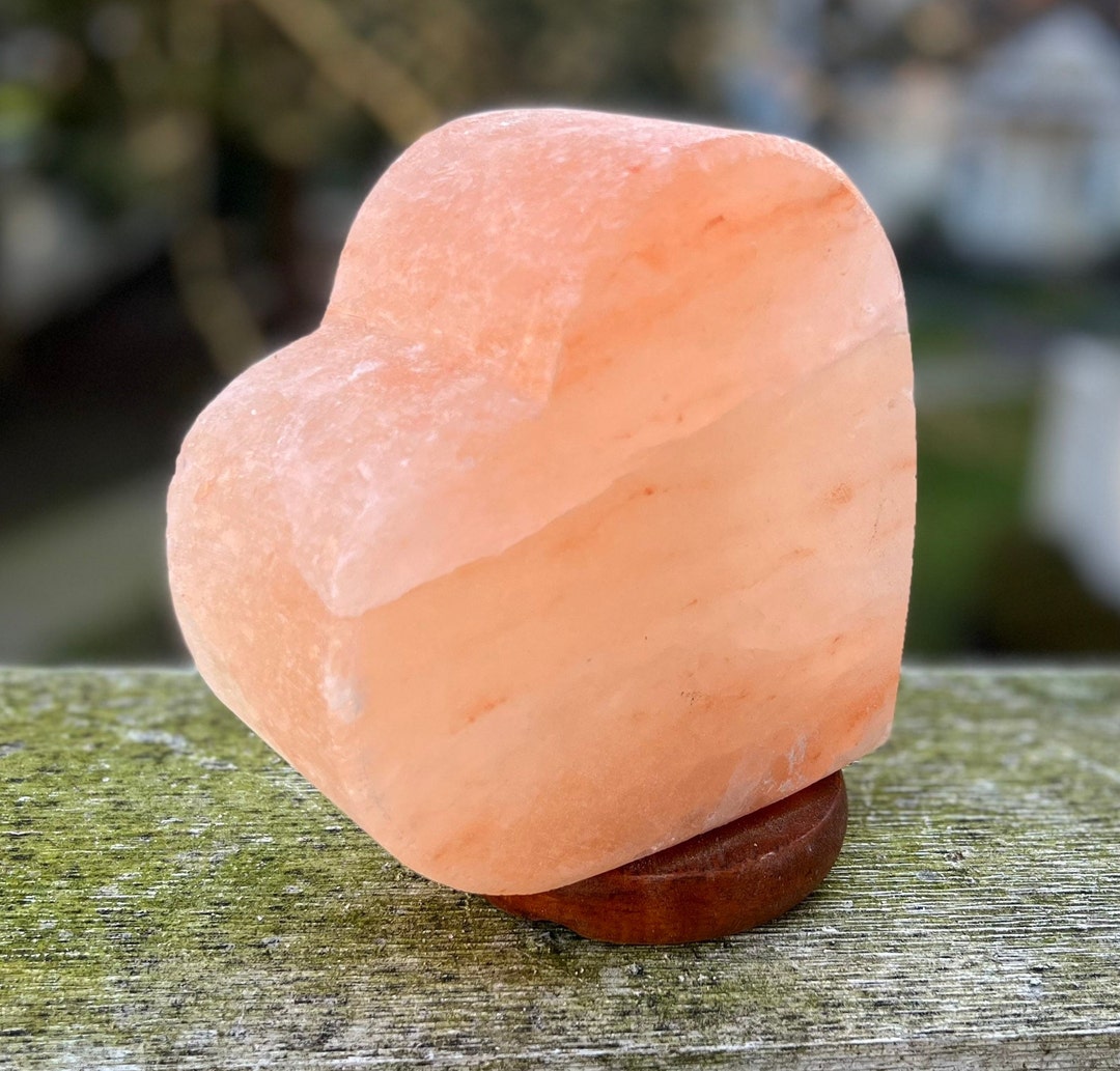 Himalayan Salt Lamp/heart Shape/ionize the Air Etsy