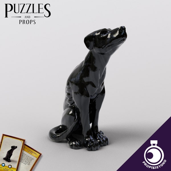Figurine of Wondrous Power - Onyx Dog | Puzzles and Props | Prop for RPG, Tabletop Games, Cosplay, LARPing, and More