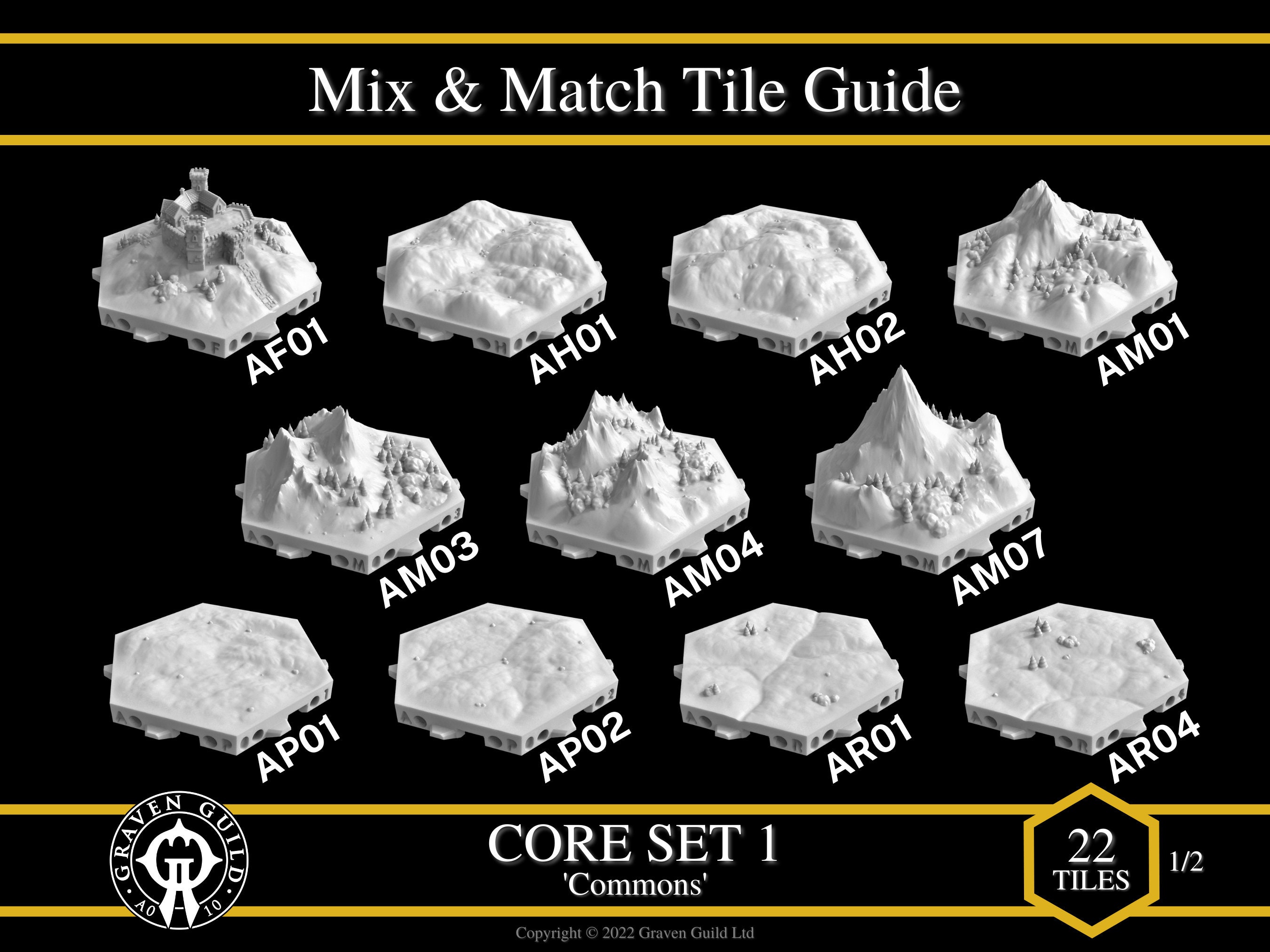 Hexton Hills Core Set 1 for Tabletop Rpgs D&D, Pathfinder