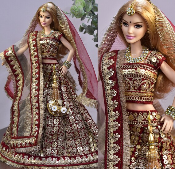 Barbie doll best sale lehenga