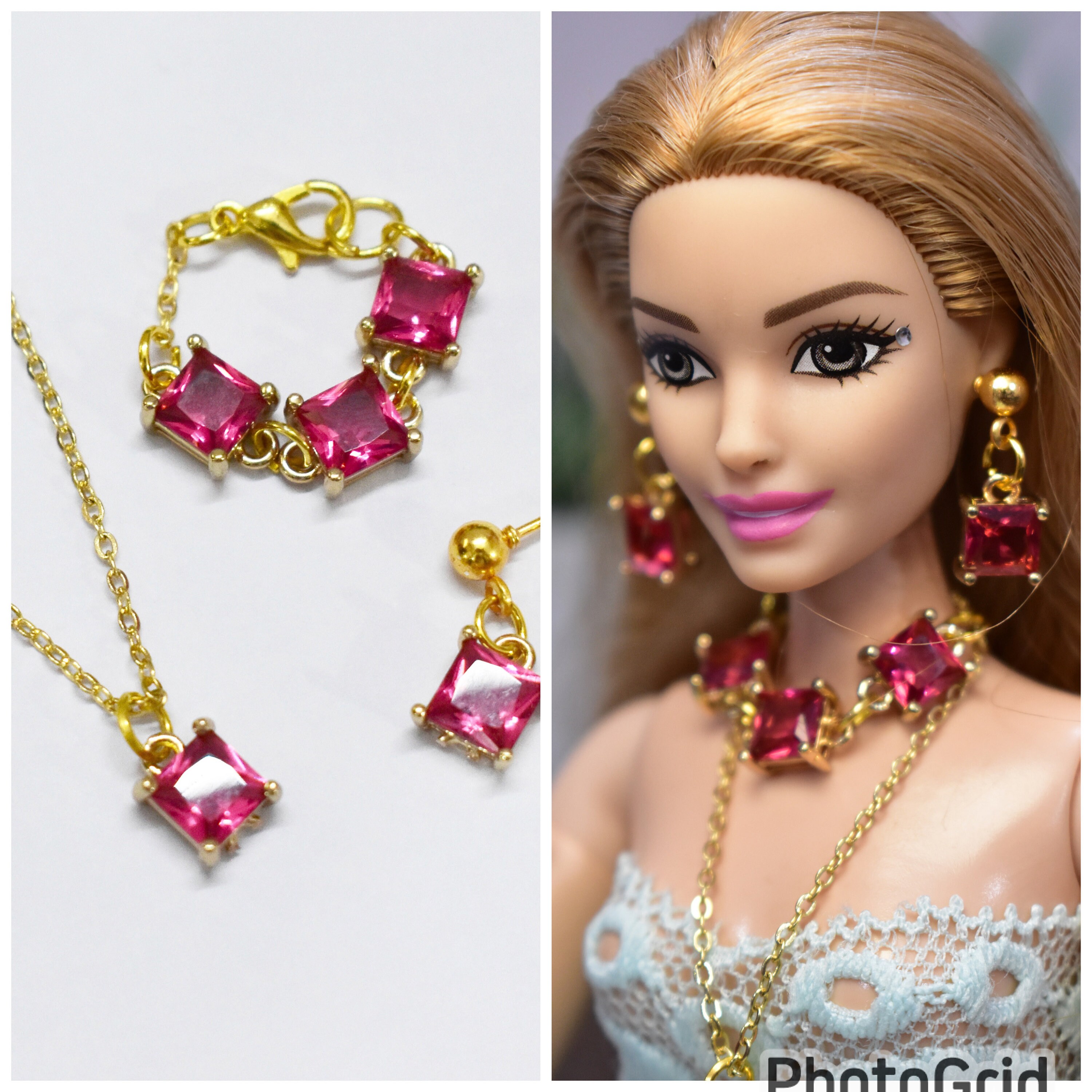 Barbie Necklace design, Barbie necklace set, Barbie jewelry collection, Barbie  jewelry set