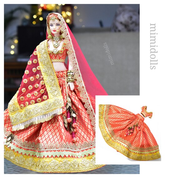 barbie doll in lehenga