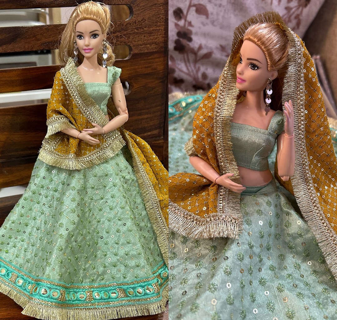 Sparkly Diwali Outfit for Barbie Indian Outfit for Barbie dress for