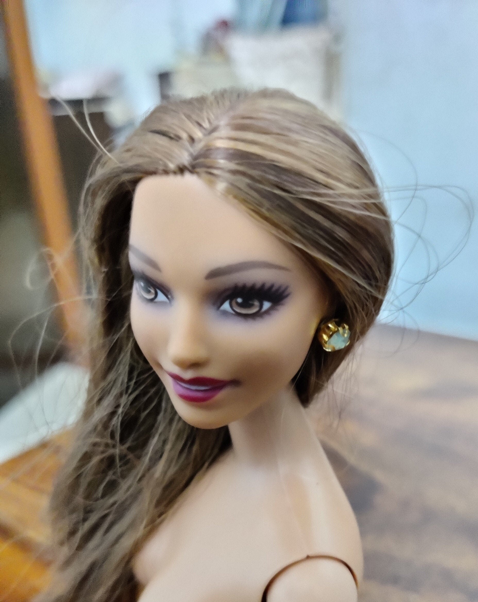 Barbie earrings jewelry for dolls Earrings for barbie | Etsy